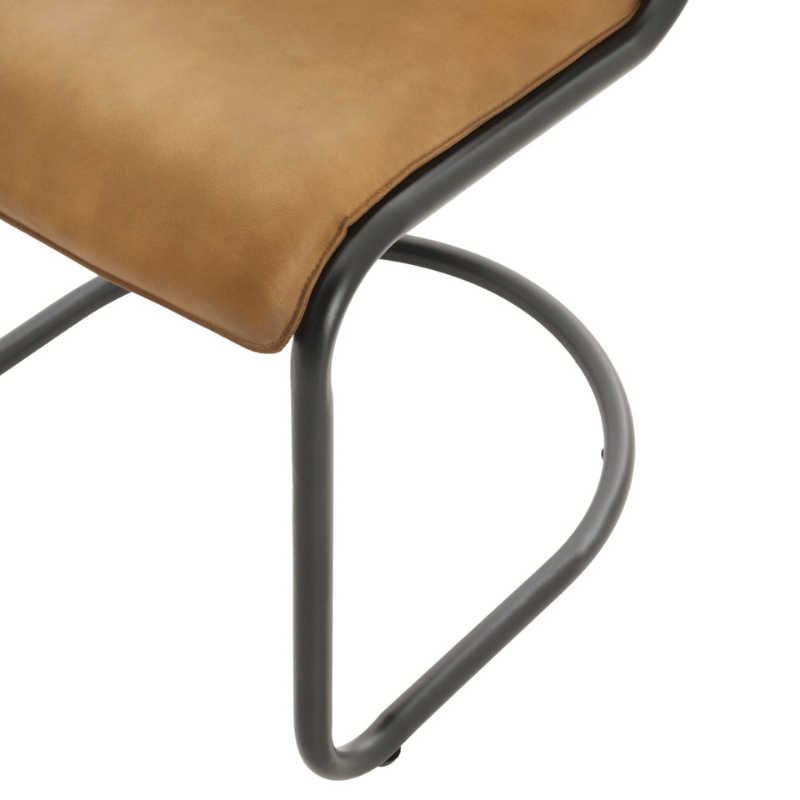 Chair Billy Leather Curved Dining Chair