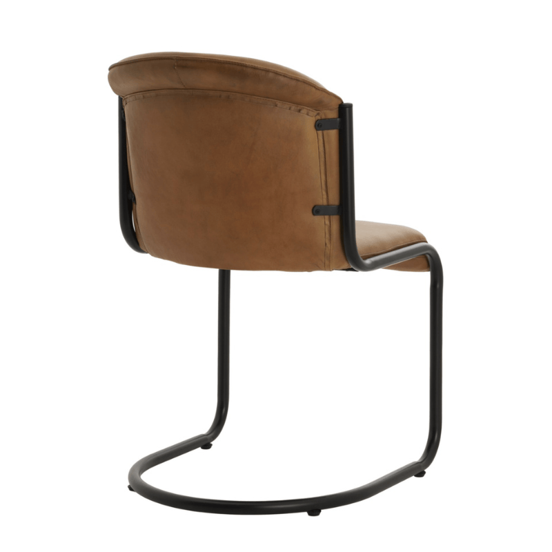 Chair Billy Leather Curved Dining Chair