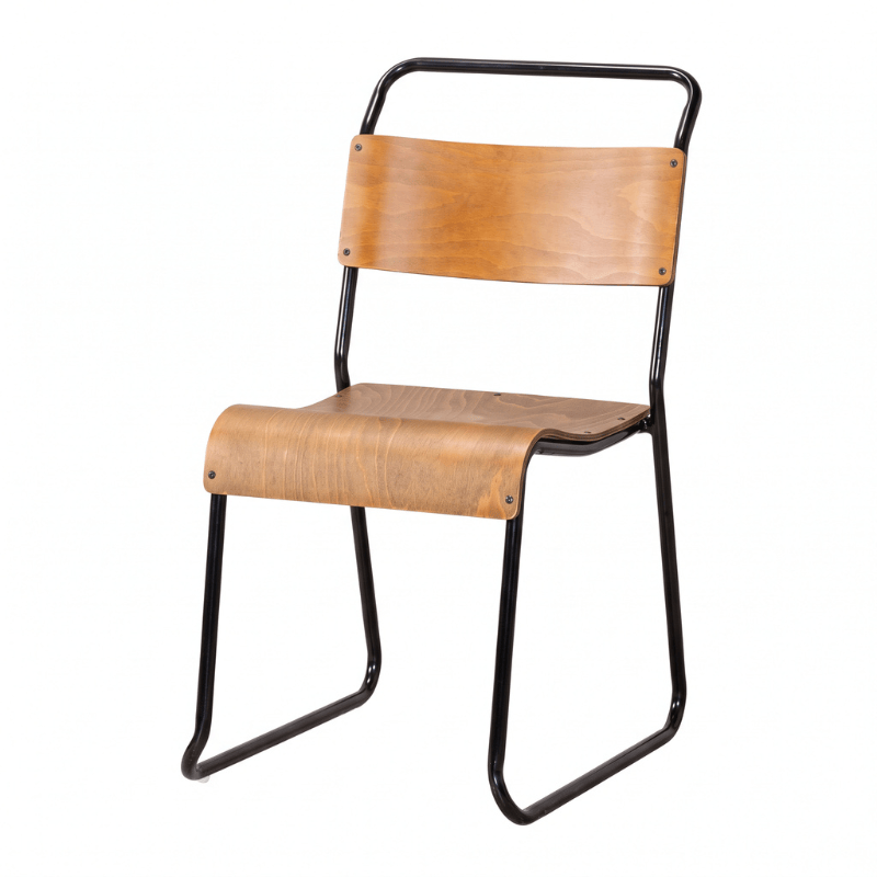Chair Black Sloane Stacking Plywood Dining Chair