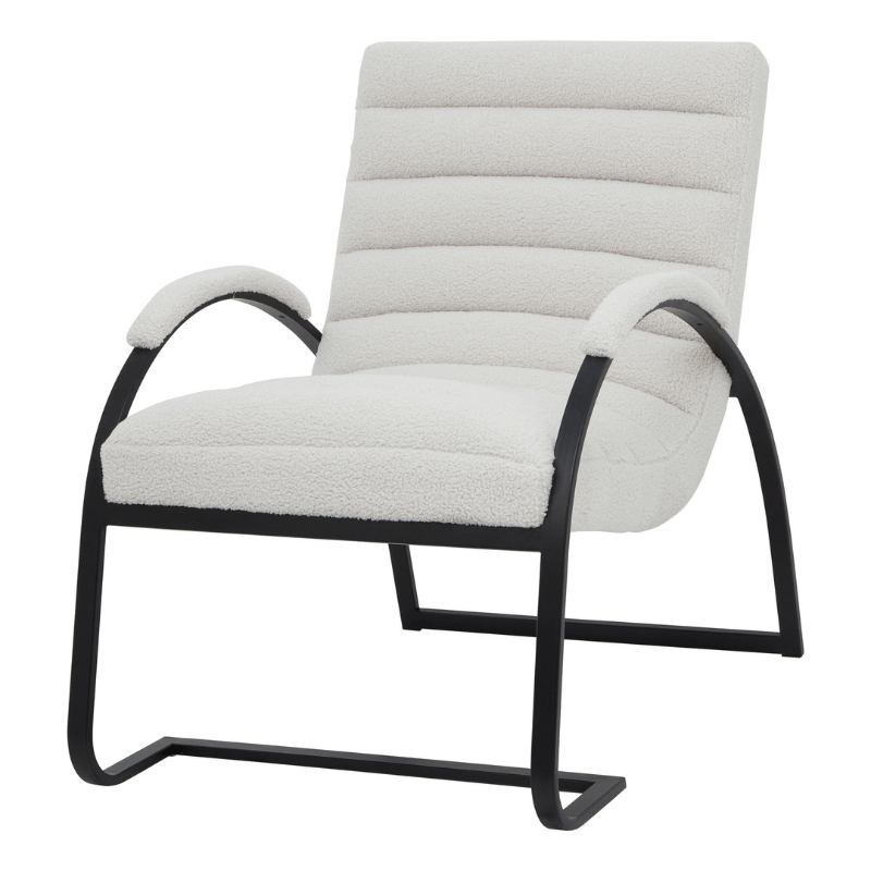 Chair Boucle Ribbed Ark Chair
