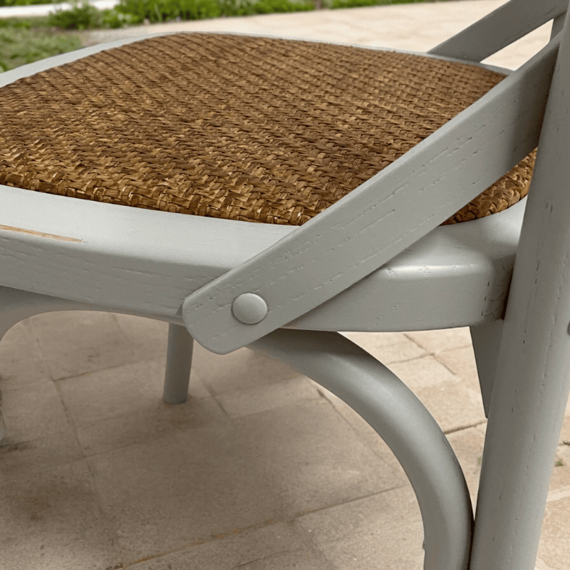Chair Grey French Cross Back Chair