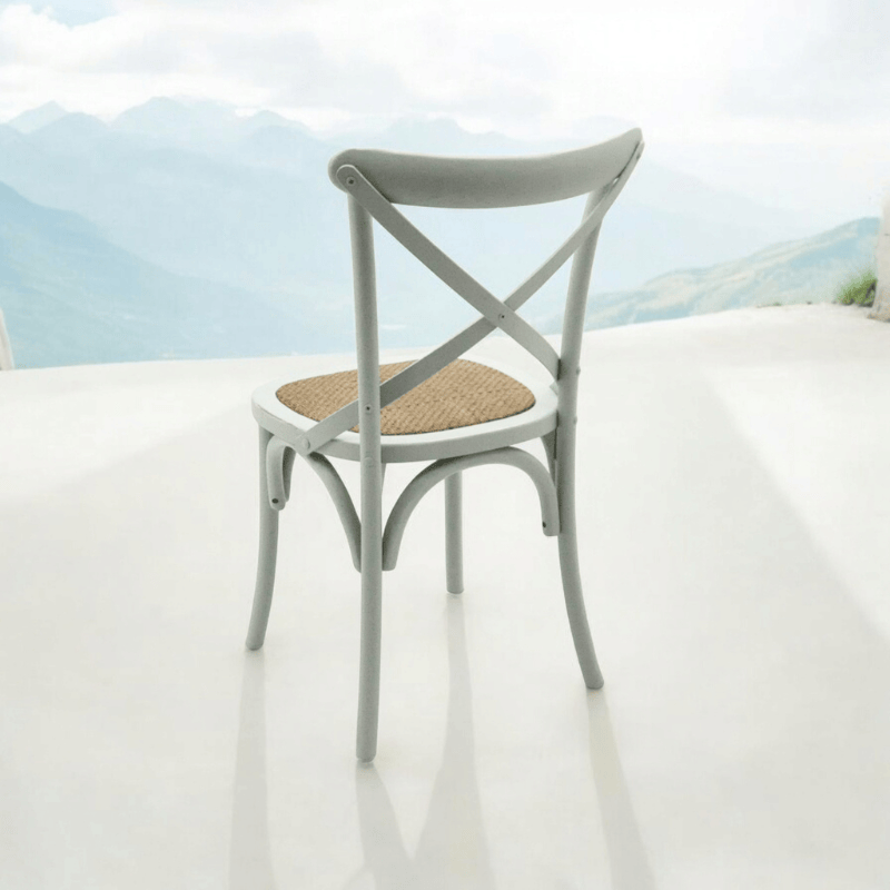 Chair Grey French Cross Back Chair