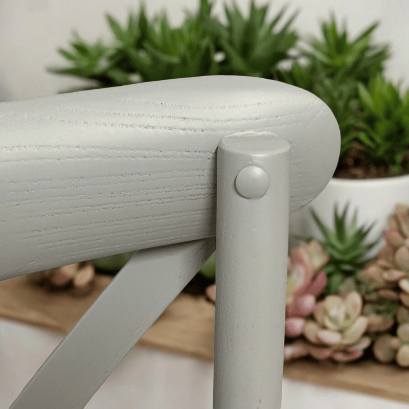 Chair Grey French Cross Back Chair