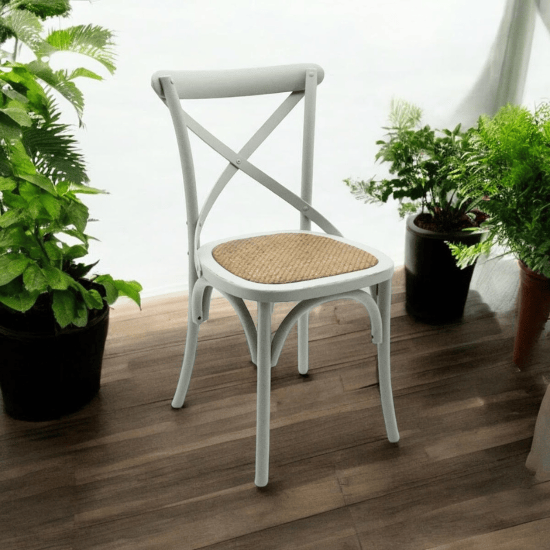 Chair Grey French Cross Back Chair