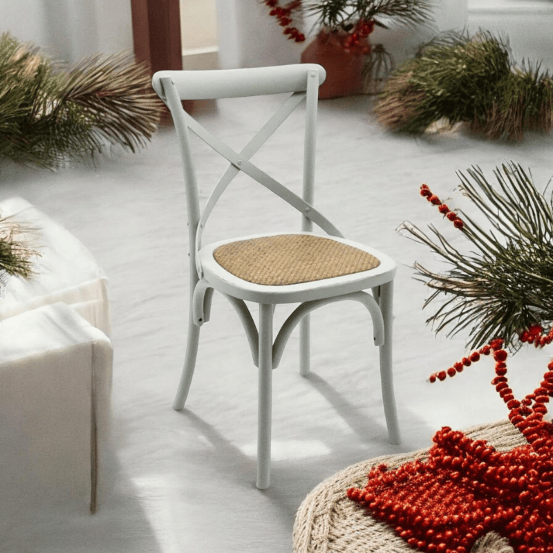 Chair Grey French Cross Back Chair