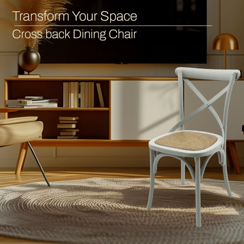 Chair Grey French Cross Back Chair