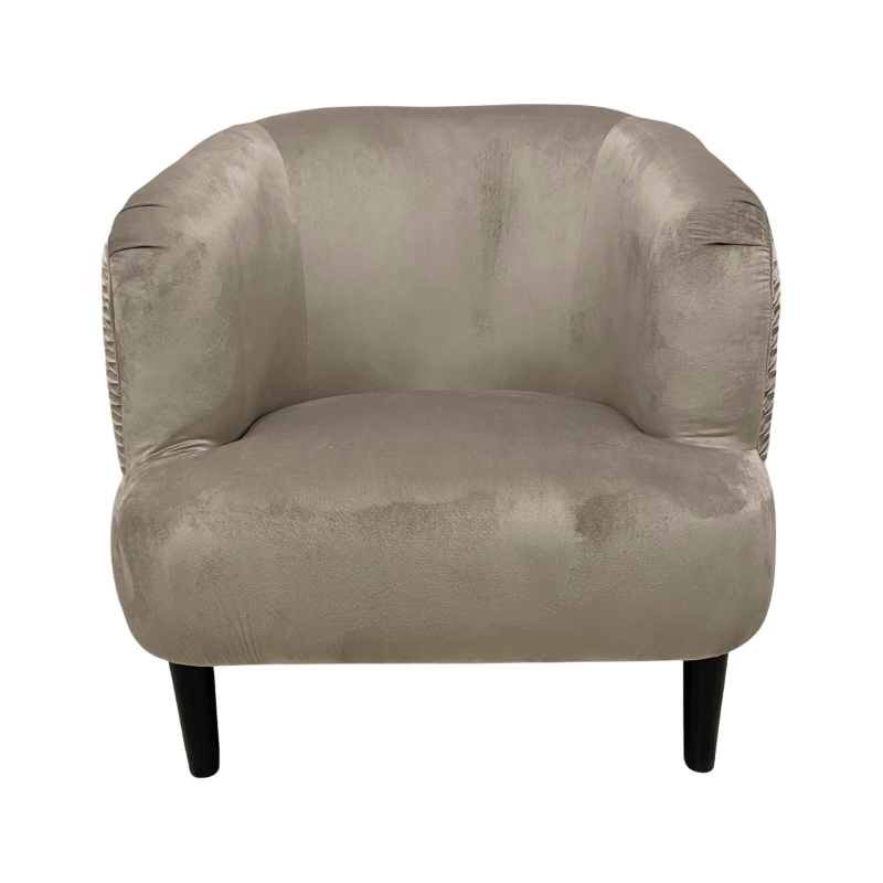 Chair Grey Velvet Arm Chair
