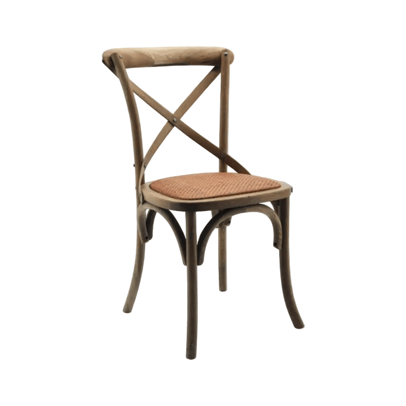 Chair Natural French Cross Back Chair