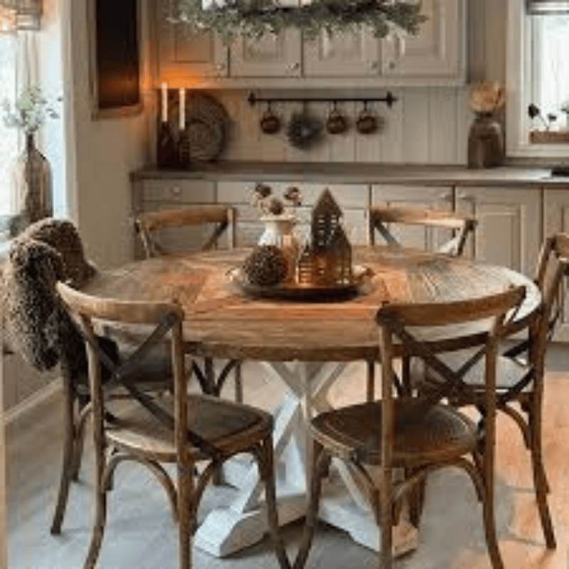 Chair Natural French Cross Back Chair