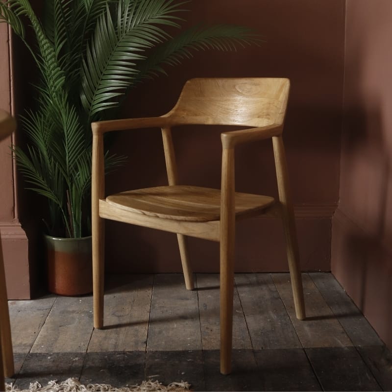 Chair Shoreditch Dining Chair with Arms in Teak