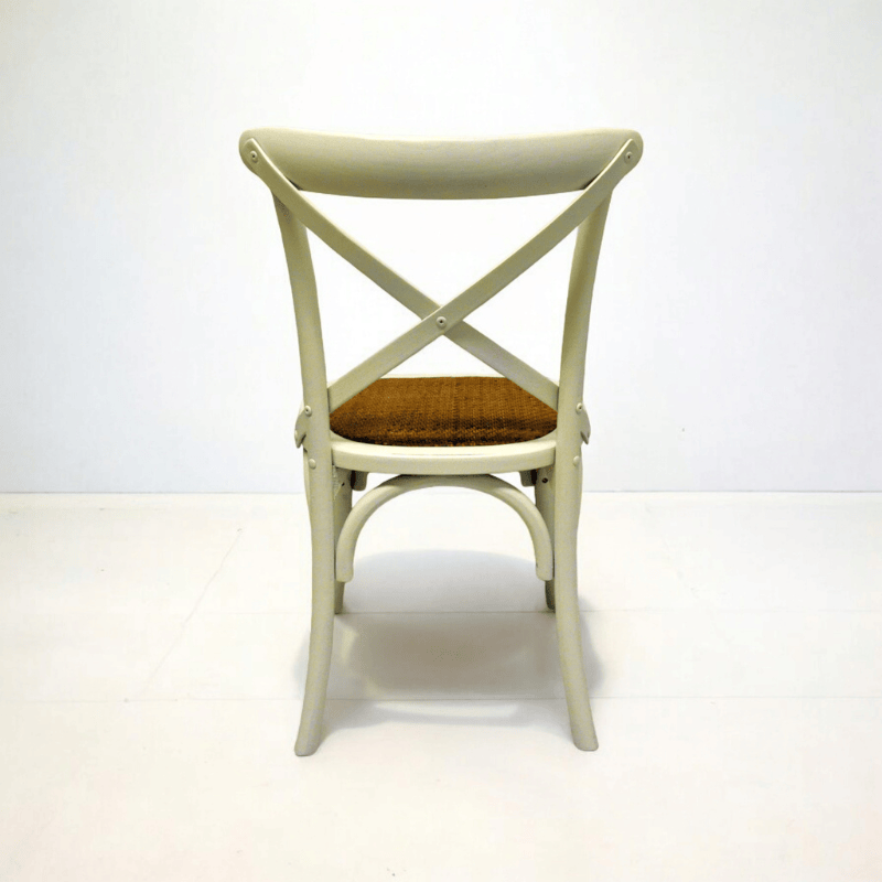 Chair White French Cross Back Chair