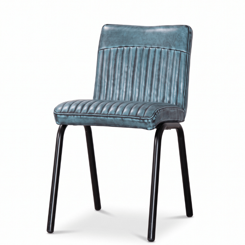 Chairs Blue / Black Fitzrovia Retro Style Dining Chair