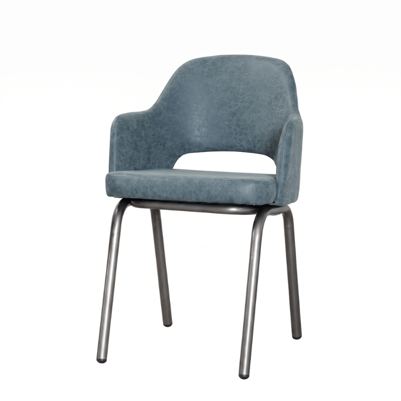 Chairs Denim / Gunmetal Ulysses Faux Leather Armchair Range