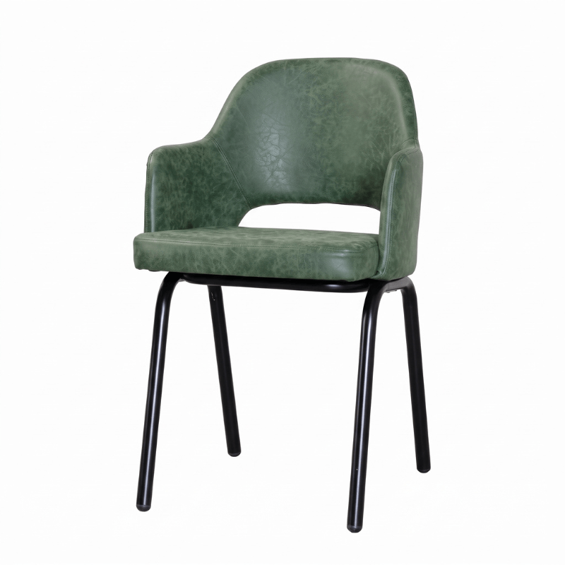 Chairs Green / Black Ulysses Faux Leather Armchair Range