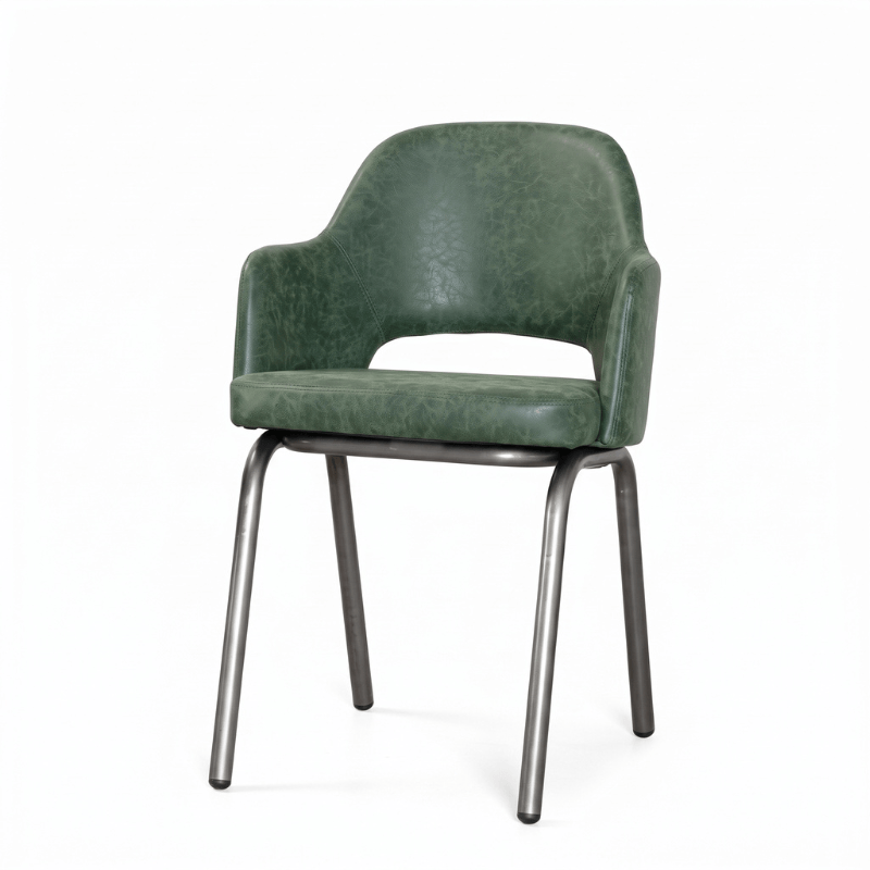 Chairs Green / Gunmetal Ulysses Faux Leather Armchair Range