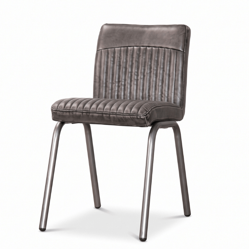 Chairs Grey / Gunmetal Fitzrovia Retro Style Dining Chair