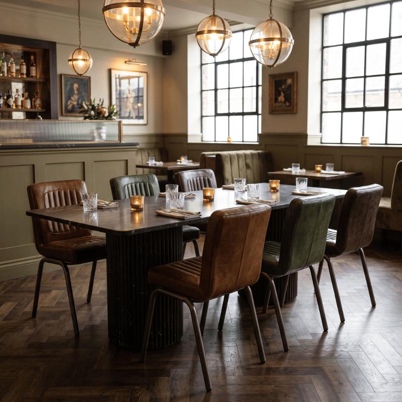 Chairs Hamilton Distressed Leather Dining Chair