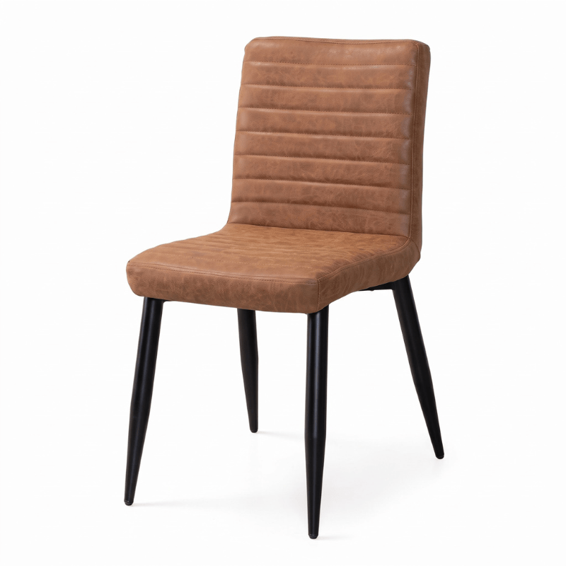 Chairs Warm Tan Kensington Faux Leather Dining Chair Range