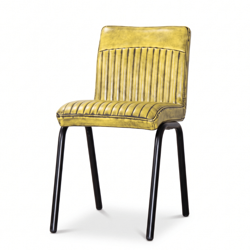 Chairs Yellow / Black Fitzrovia Retro Style Dining Chair