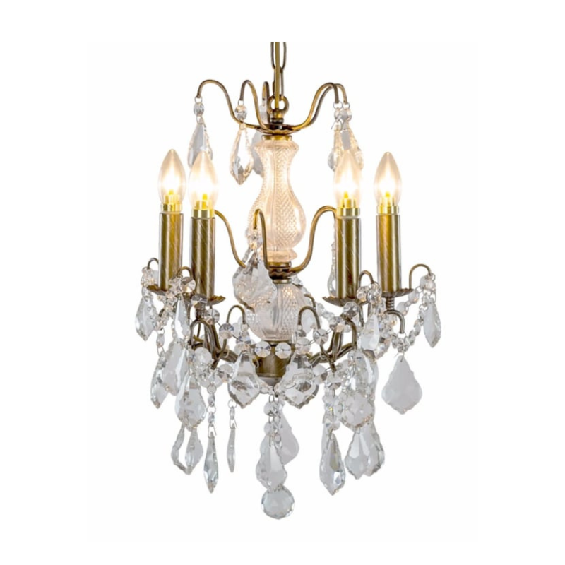 Chandelier Small Gold 5 Branch French Chandelier