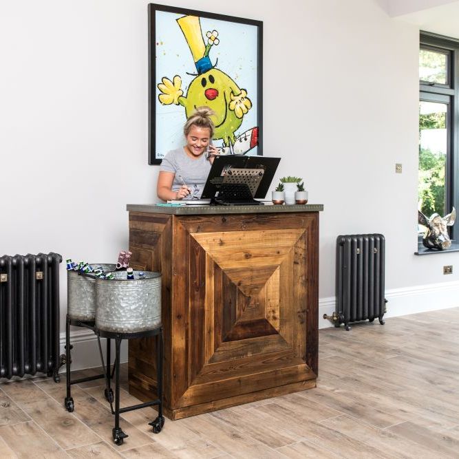 Chevron Reclaimed Pine Modular Bar