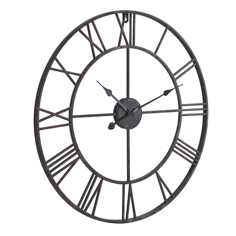 Clock Bronze Skeleton Wall Clock