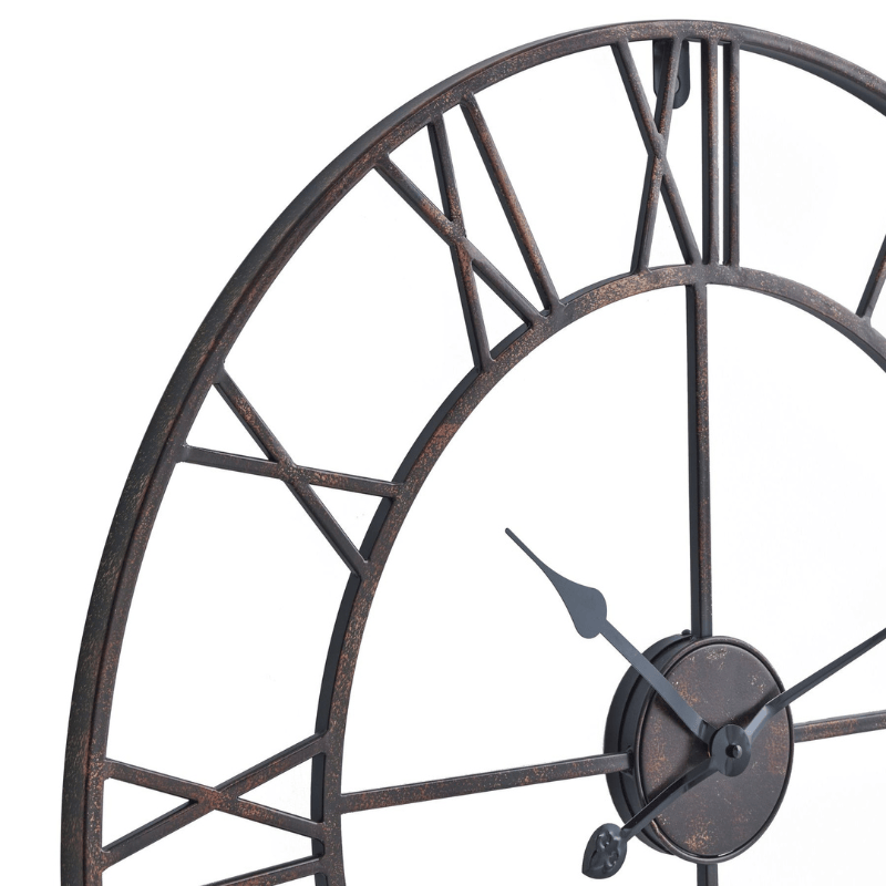 Clock Bronze Skeleton Wall Clock