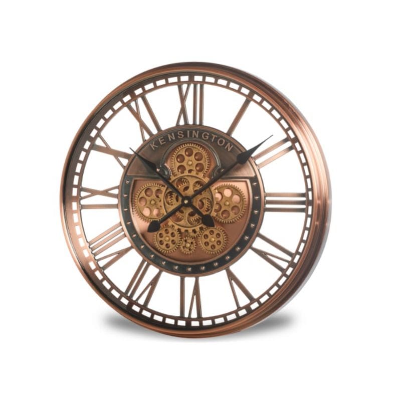 Clock Brushed Copper Kensington Wall Clock