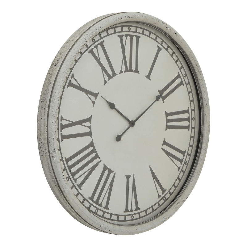 Clock Embossed Wall Clock With Glass