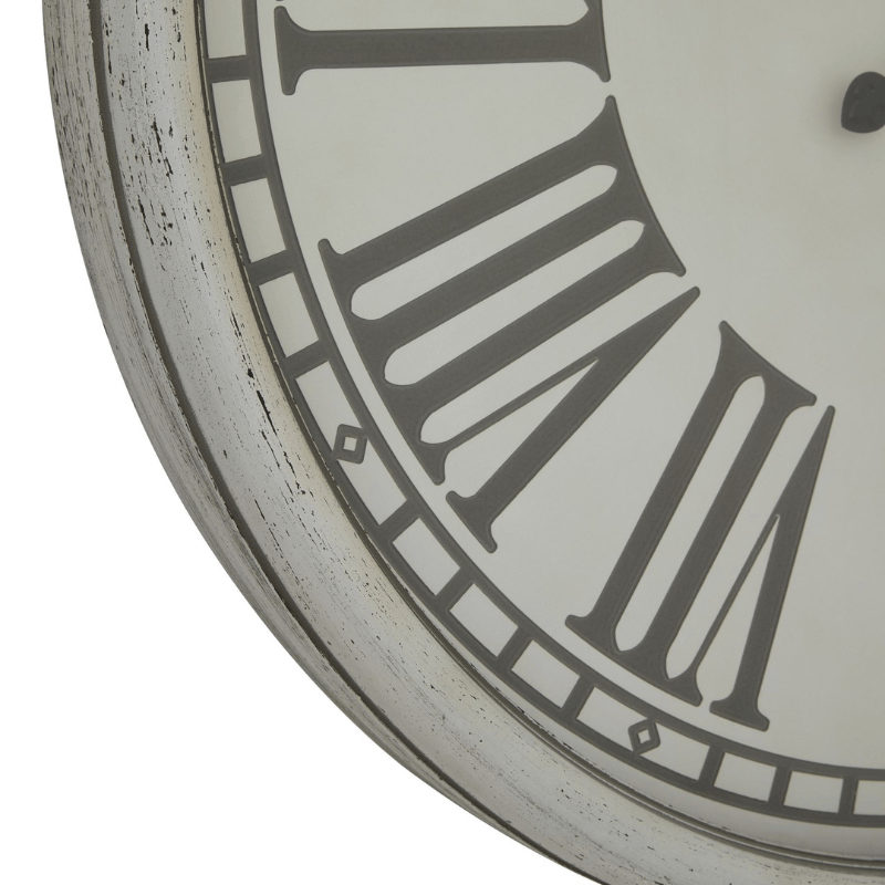 Clock Embossed Wall Clock With Glass