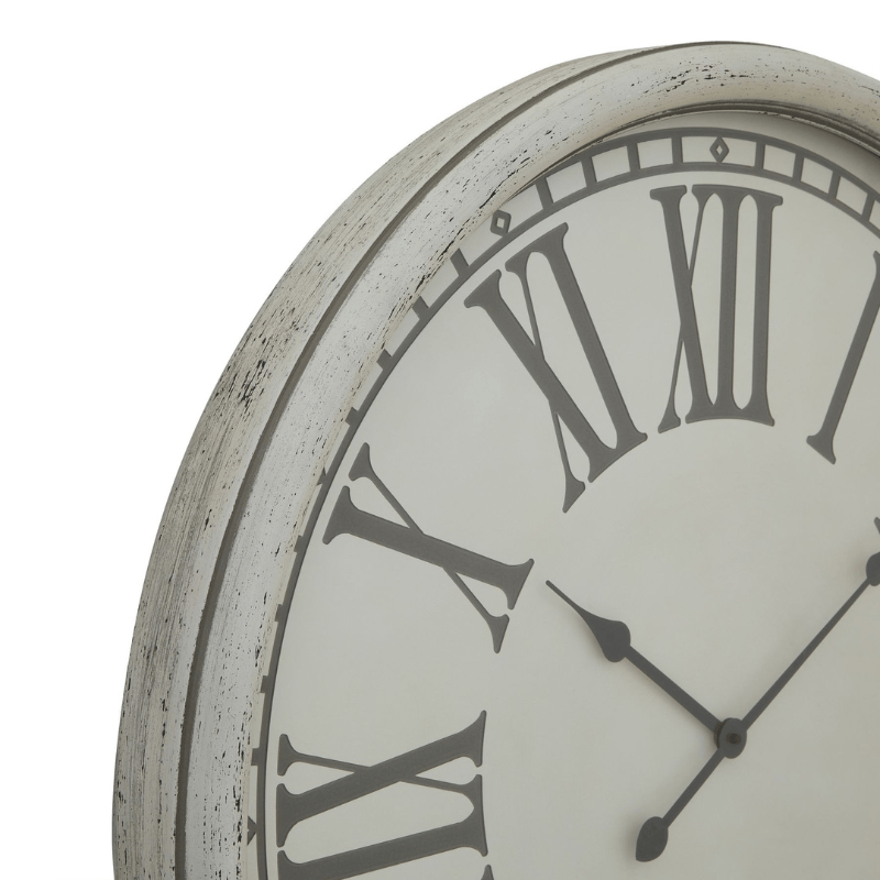 Clock Embossed Wall Clock With Glass