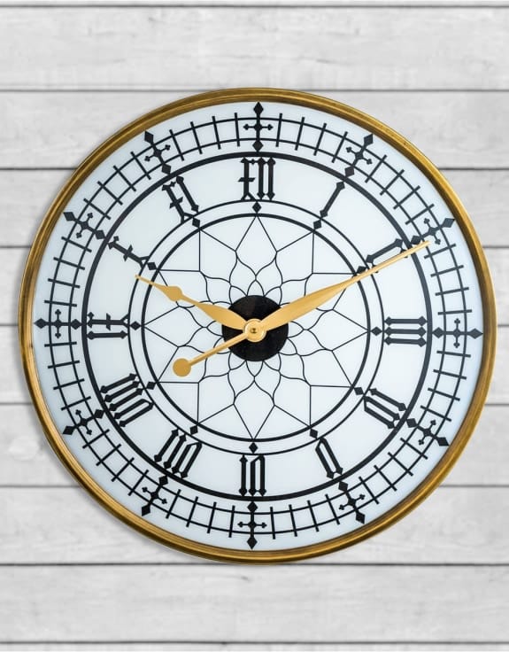 Clock Gold Framed Backlit Wall Clock