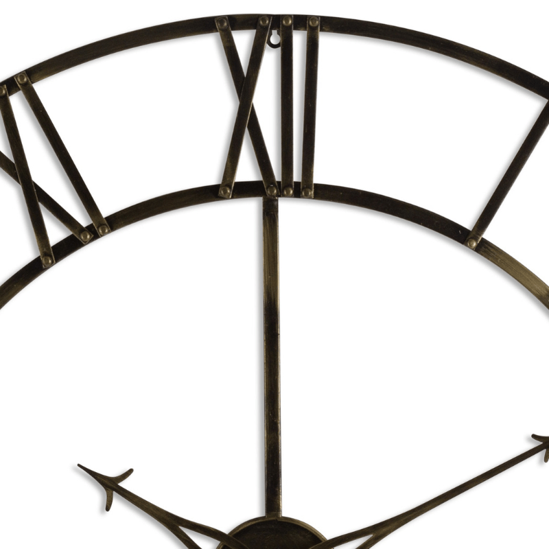 Clock Large Antique Brass Large Skeleton Clock