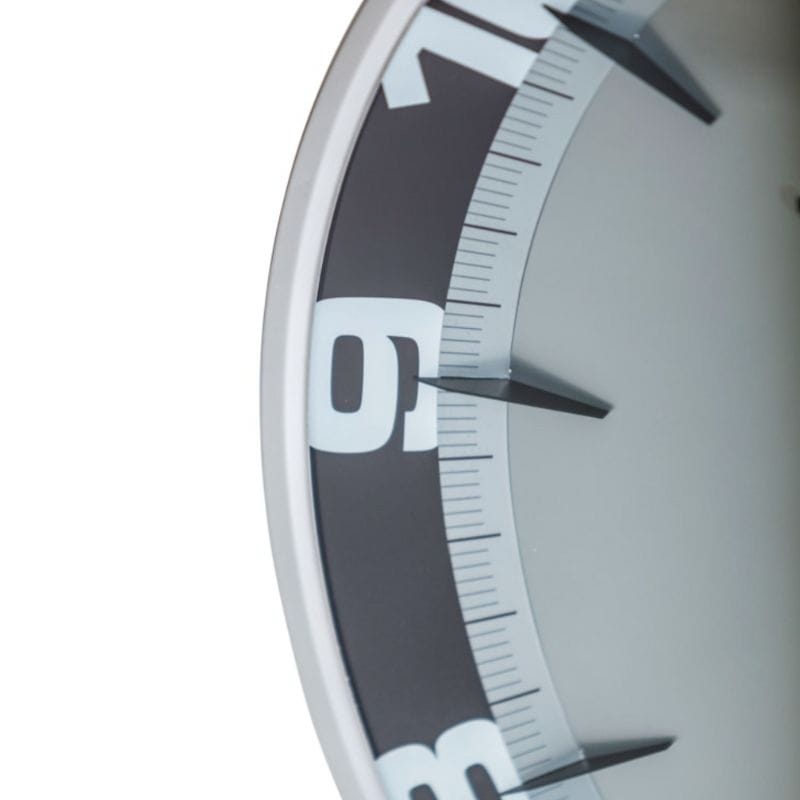 Clock Large Brushed Steel "Watch-Style" Wall Clock