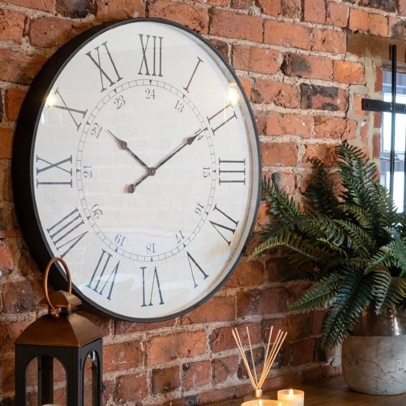 Clock Large Embossed Station Clock