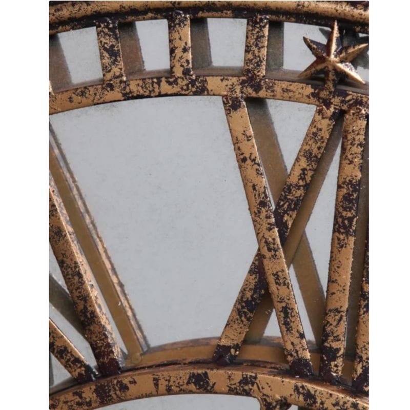 Clock Large Gold Clock with Antique Mirror Face