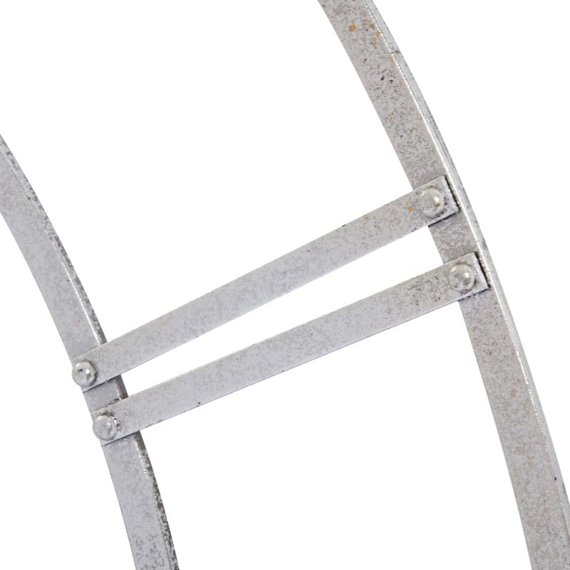 Clock Large Silver Foil Skeleton Wall Clock