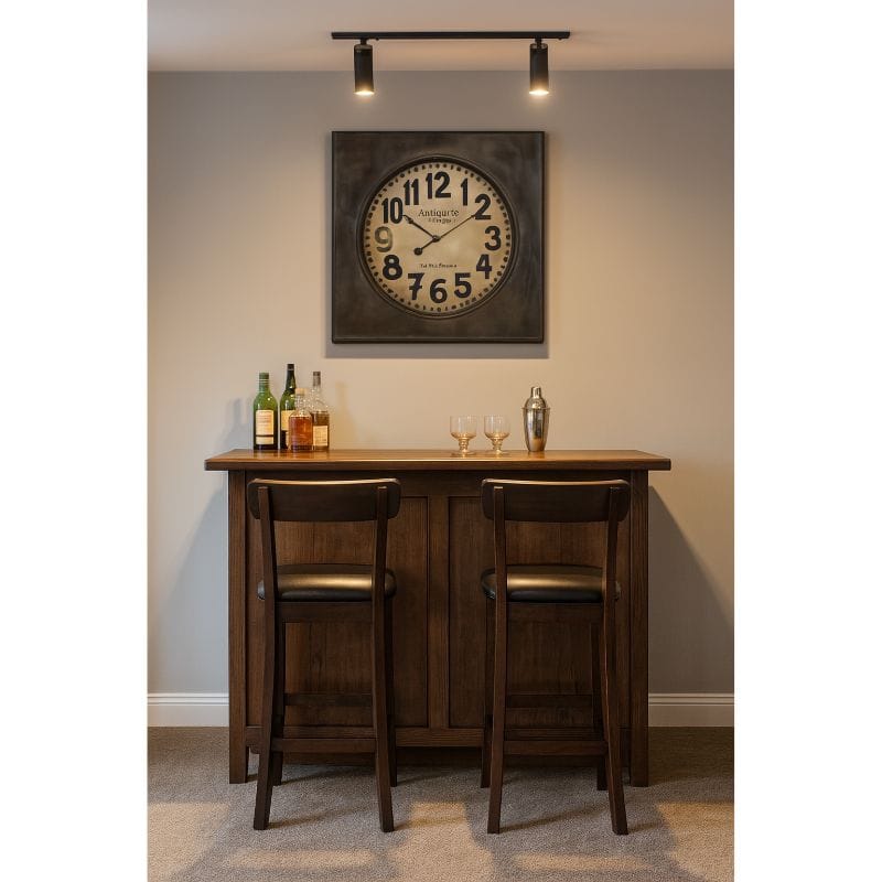 Clock Large Square Industrial 'Antiquite De Paris' Wall Clock