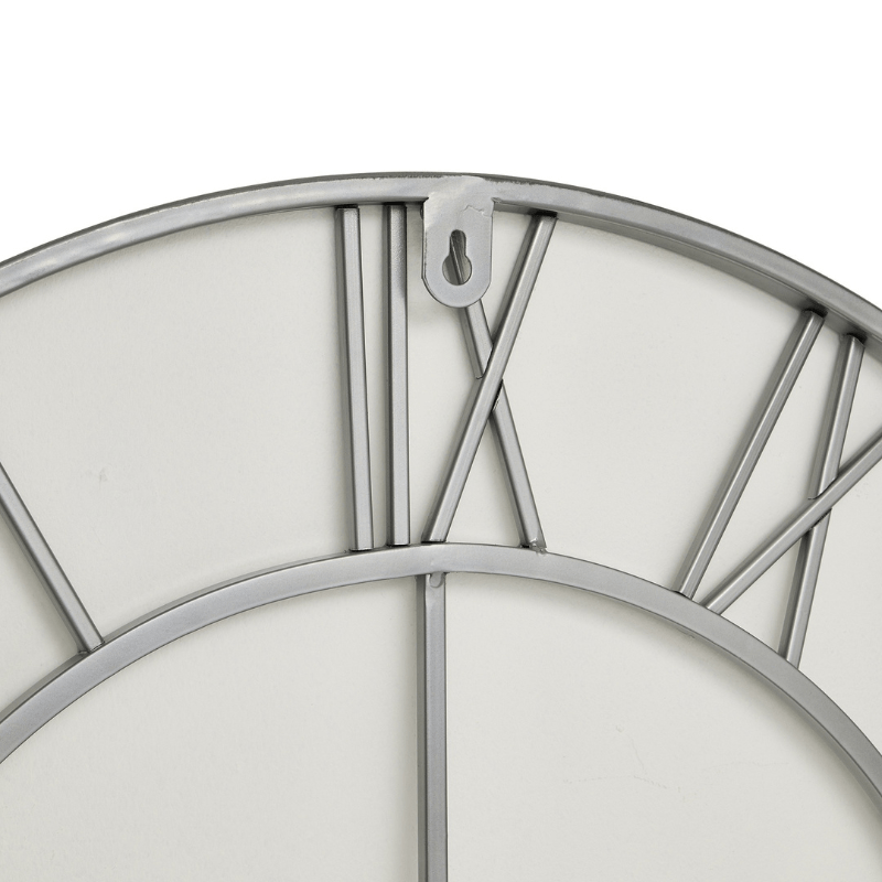 Clock Silver Skeleton Wall Clock