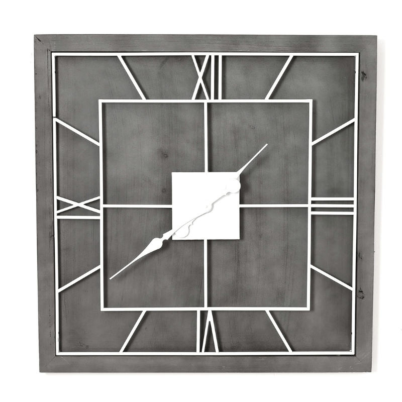 Clock Williston Grey Square Wall Clock