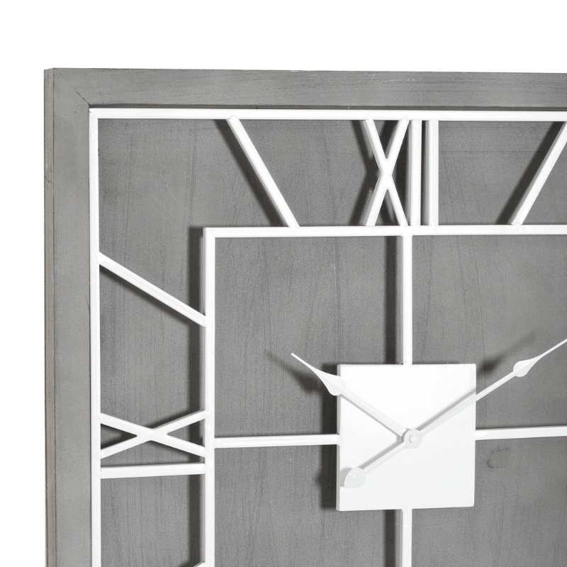 Clock Williston Grey Square Wall Clock