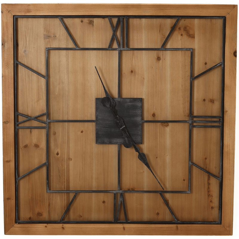 Clock Williston Square Wooden Wall Clock