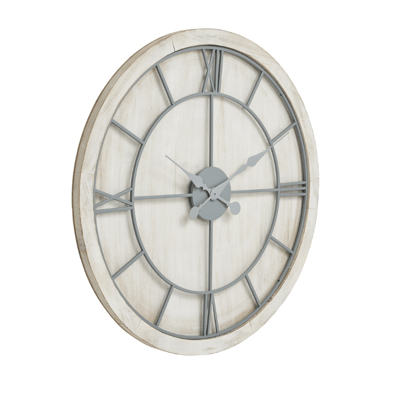 Clock Williston White Large Wall Clock