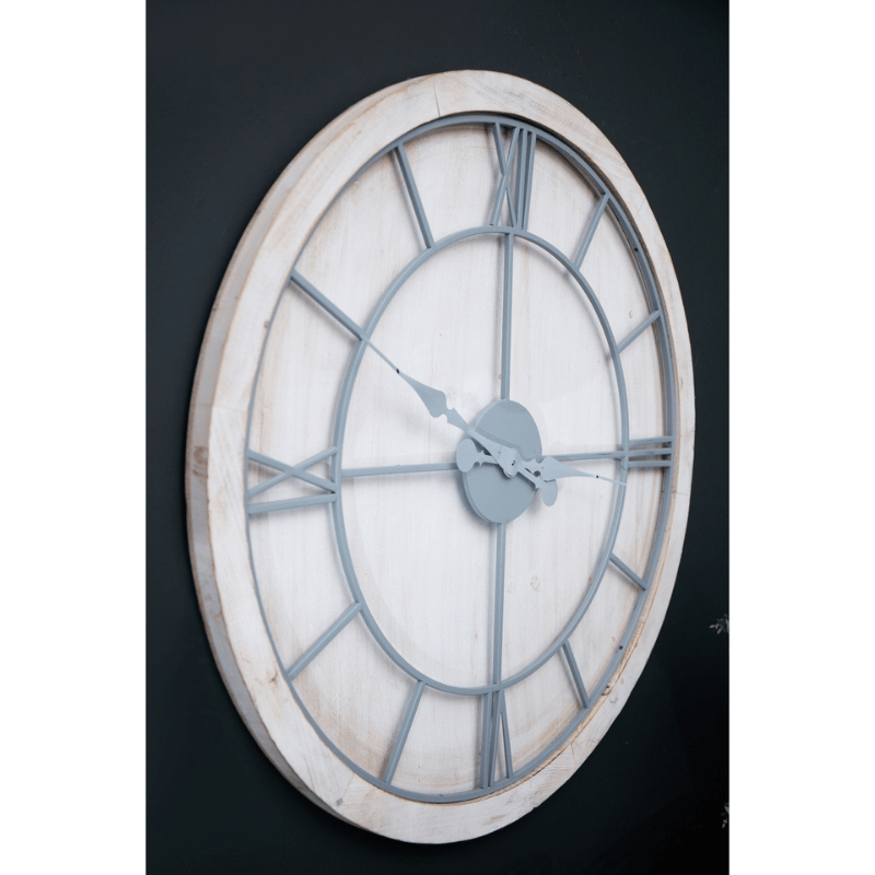 Clock Williston White Large Wall Clock