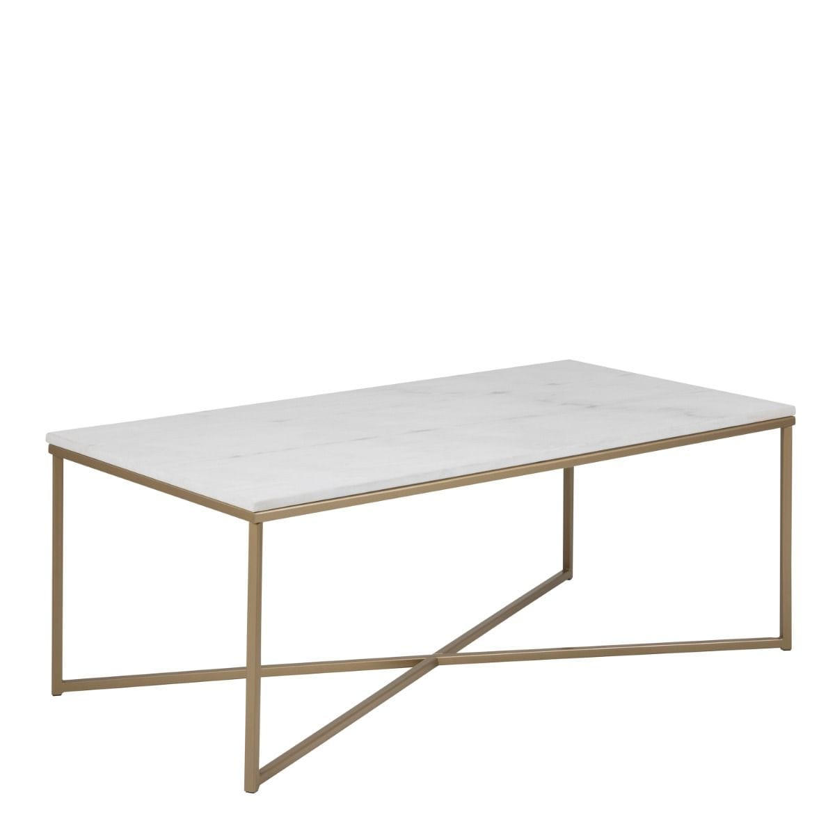 Coffee Table Alisma Coffee Table with White Marble Top