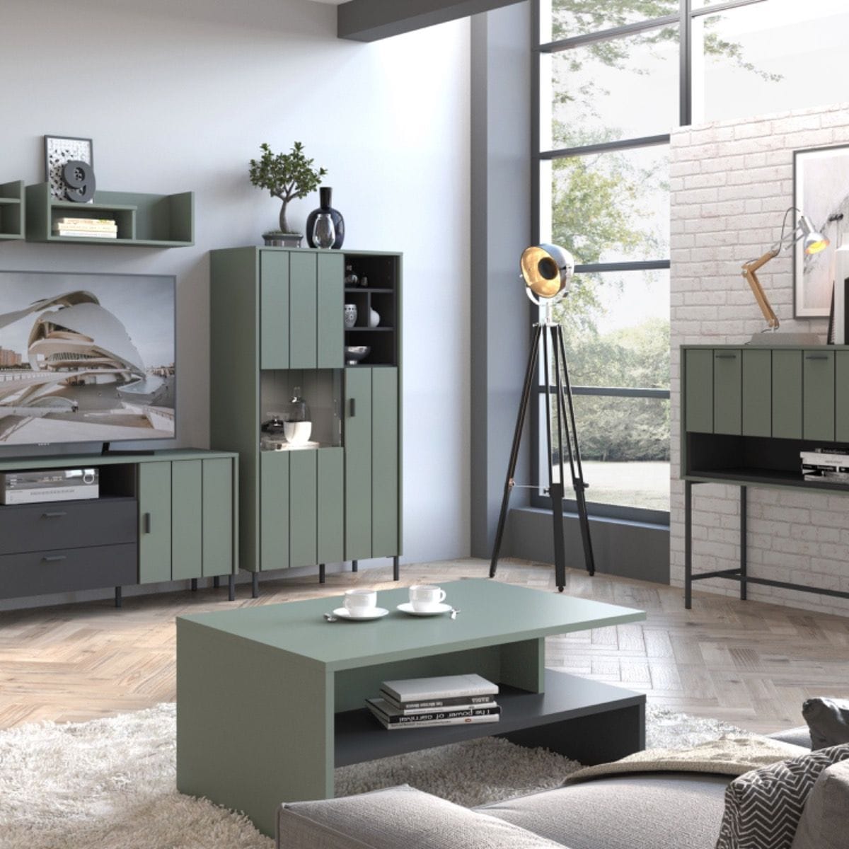 Coffee Table Arundel Coffee Table in Green/Grey
