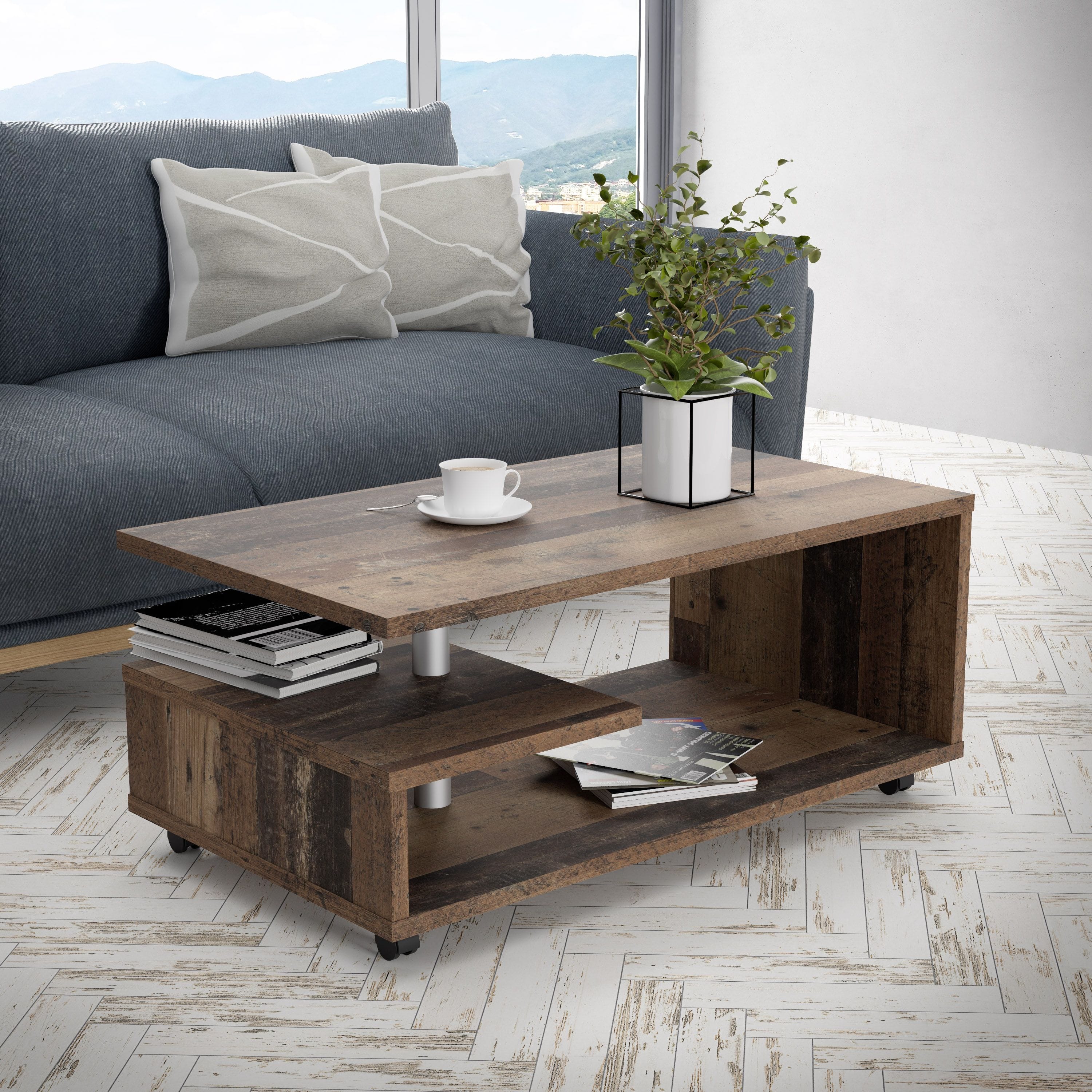 Coffee Table Bailey Coffee Table in Old Vintage Wood