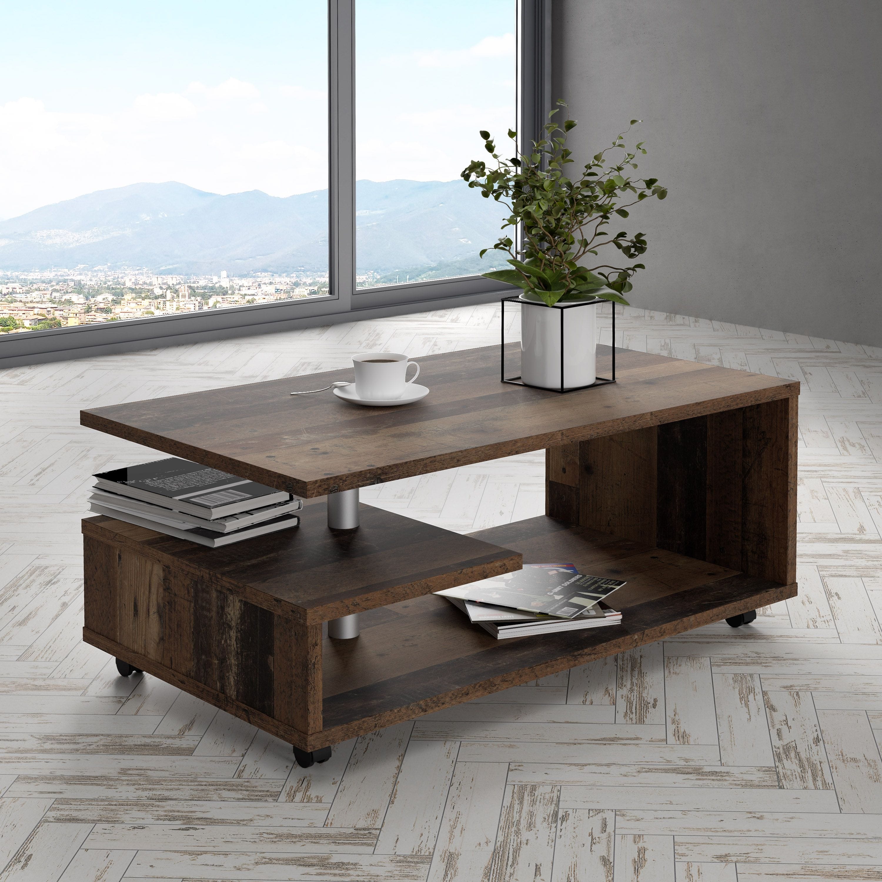 Coffee Table Bailey Coffee Table in Old Vintage Wood
