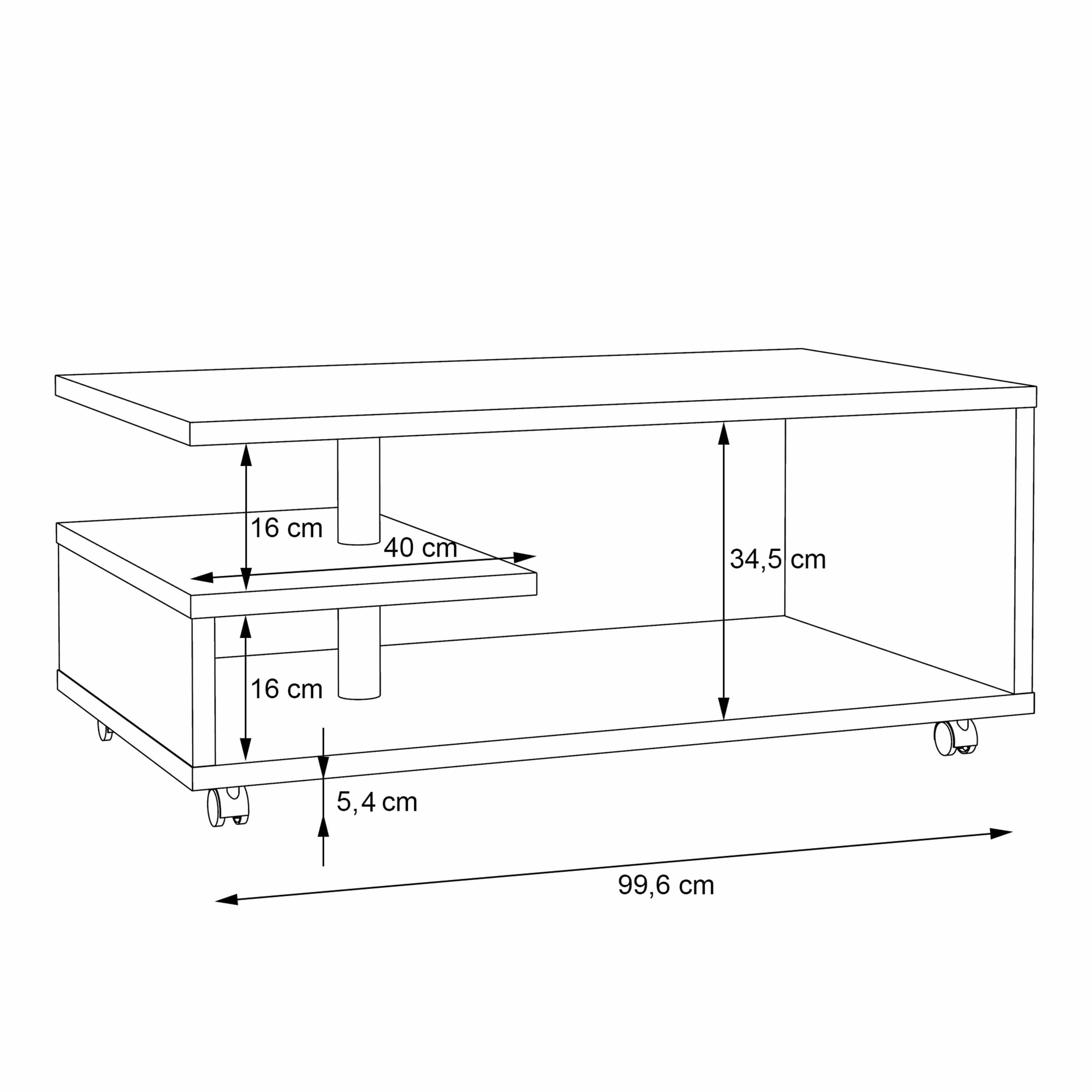 Coffee Table Bailey Coffee Table in Sonoma Oak