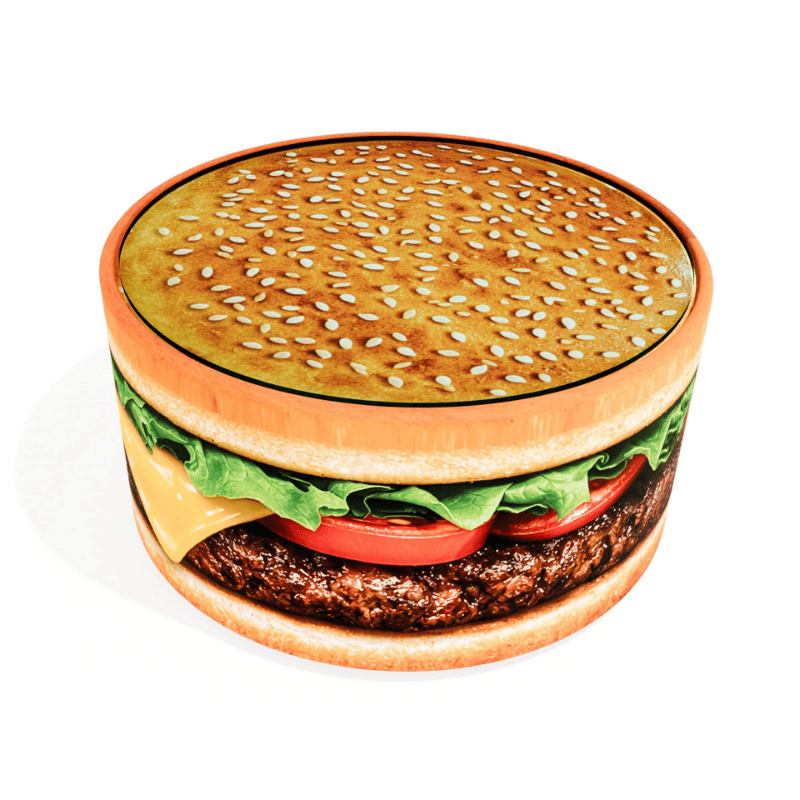 Coffee Table Cheese Burger Icon Upholstered Round Coffee Table